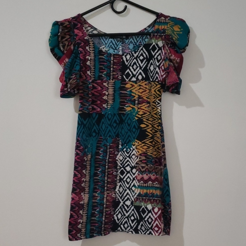 Forever 21 Tribal Print Bodycon Mini Dress Hot M